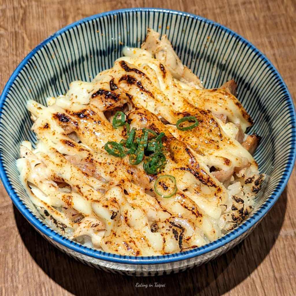 Menya Itto grilled porcini chicken and pork rice